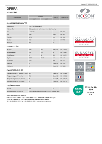 Tekniskt blad