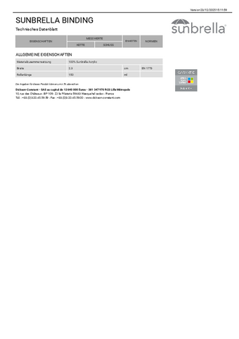 Technisches Datenblatt