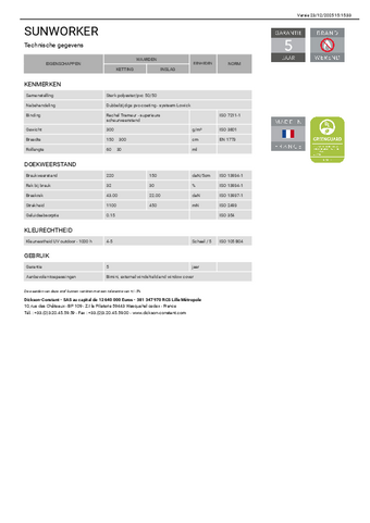 Technische gegevens Technische gegevens