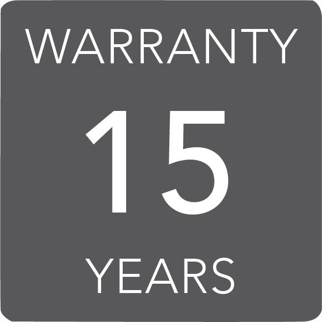 15 years warranty